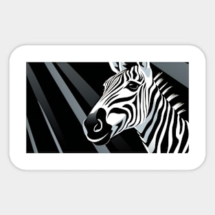 Zebra Minimalistic Picture Sticker